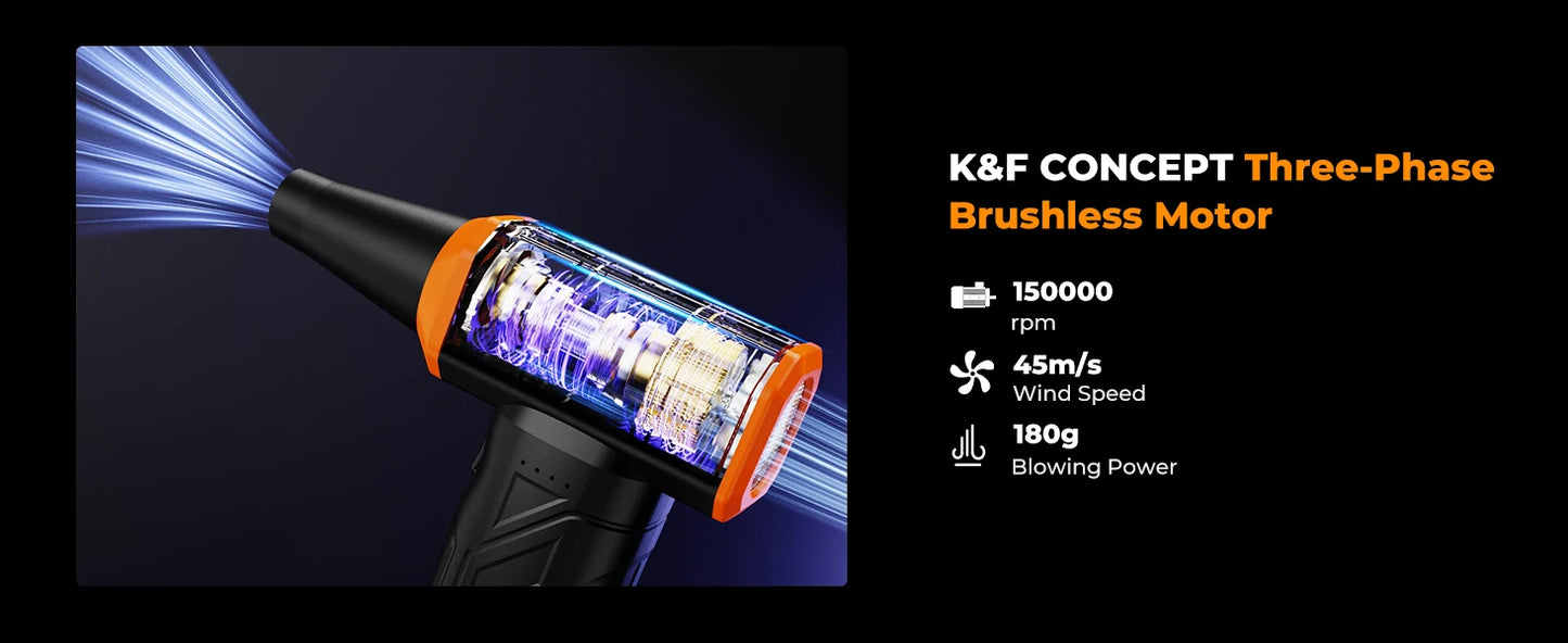K&F CONCEPT Electric Air Duster Cordless Compressed Air Blower Suction for Computer,PC,Laptop Keyboard,Car,Camera Dust Cleaner
