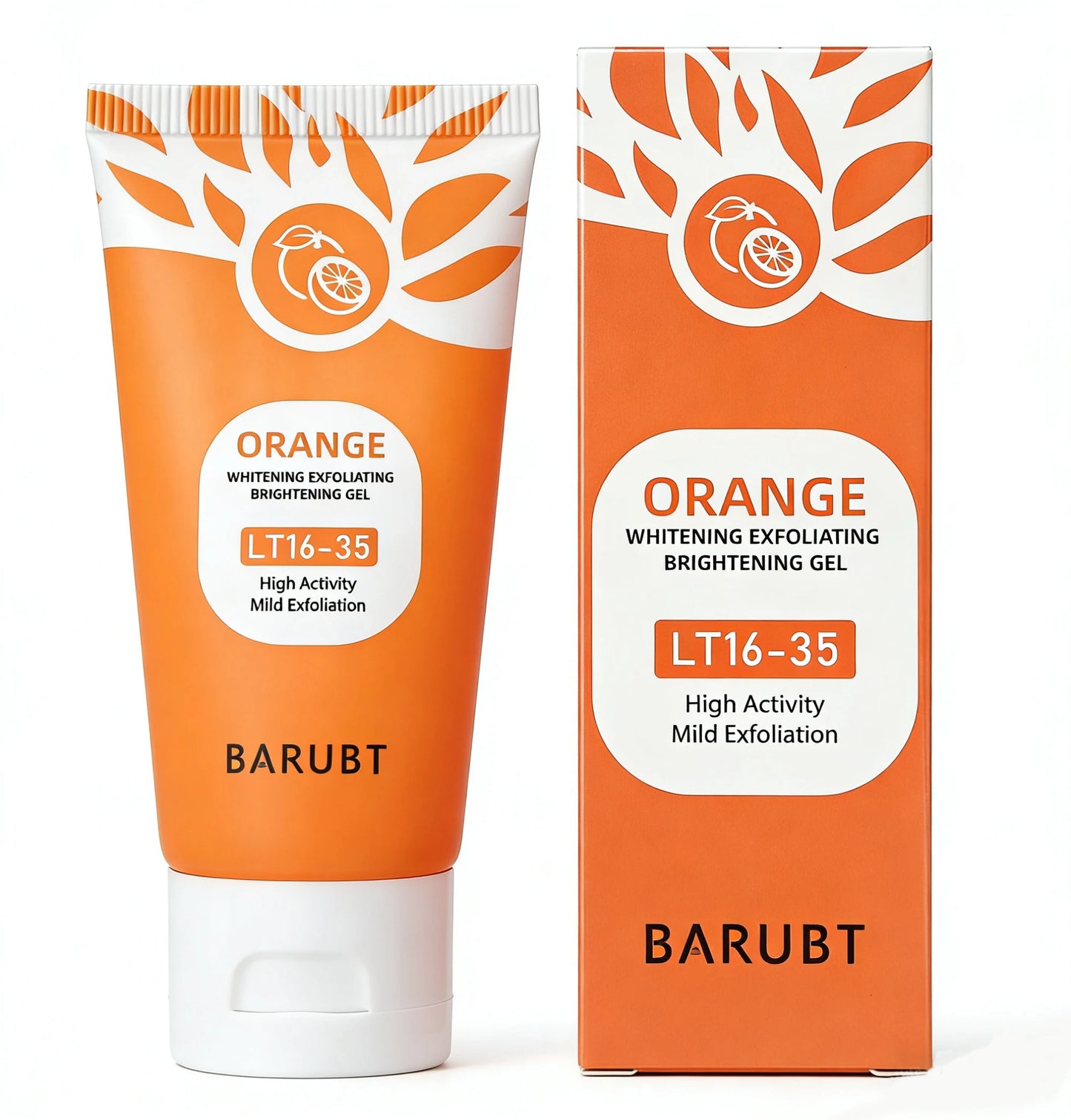 Orange Exfoliating Gel For Face Body Scrub Cleaning Gel Moisturizing Facial Exfoliator,Natural Orange Peeling Gel Skin Cleaning