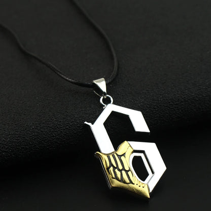 Anime Bleach Ulquiorra Cifer Mask Keychain Fashion Kurosaki Ichigo Broken Masks Pendant Metal Choker Necklace Fans Cosplay Gifts