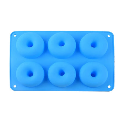 6 Holes Silicone Donut Mold Baking Pan Non-Stick Baking Pastry Chocolate Cake Dessert DIY Decoration Tools Bagels Muffins Donuts