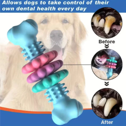 Dog Teething Toy Chew Stick Bite Resistant Fun Leak Proof Food Toy Pet Teether Cleaner Stick