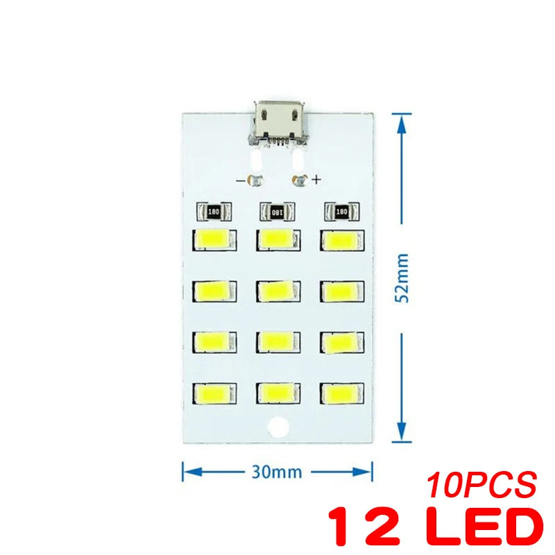10PCS 5730 Smd 5V 430mA~470mA White Mirco Usb 5730 LED lighting Panel USB Mobile light Emergency Light Night Light