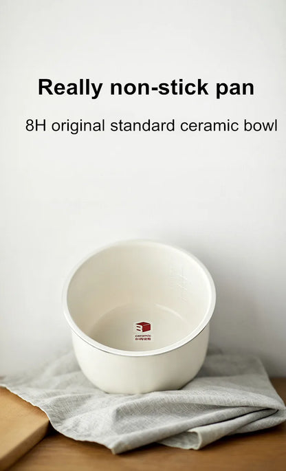 750W 2L Electric Rice Cooker Ceramic Glaze Pot 24H Pressure Cooker Multifunctional Automatic Rice Cooker for Small Kitchens