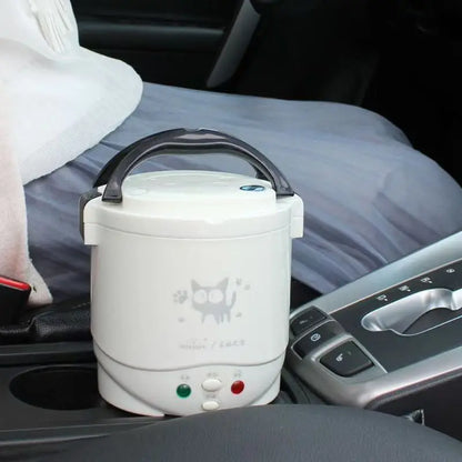 Electric Mini Rice Cooker Portable MultiCooker Household Rice Cookers 12V 24V 220V Pot Cooking Machine Pans For Car Truck Home