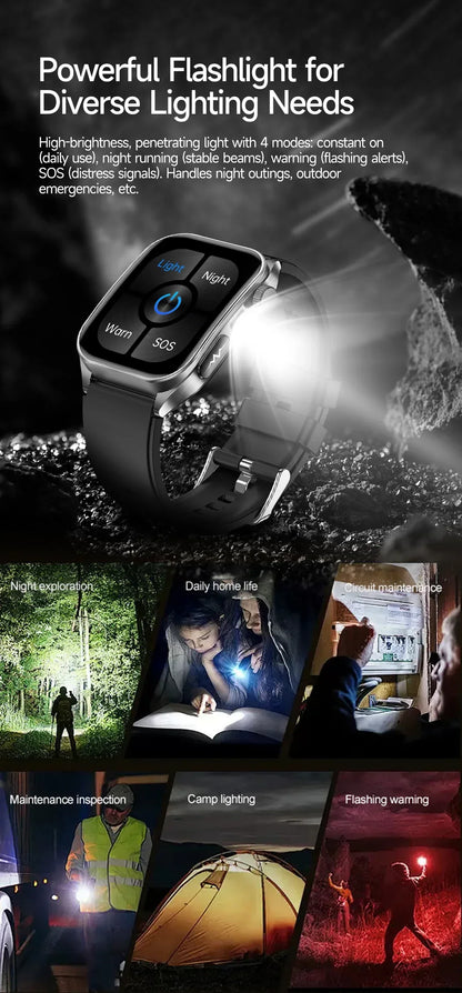 LIGE New Accurate ECG+PPG Smart Watch Laser Therapy Blood Lipid Uric Acid BP Heart Health Analysis BT Call Smartwatch Men Women