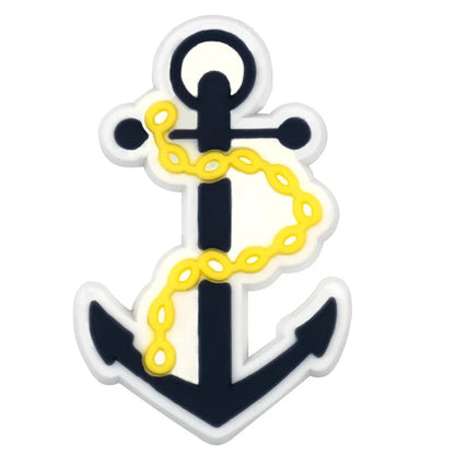 1/9pcs Cruel Jeep Sports Car Shoe Charms for Boys Kids Gift Turbine Hub Shoe Decoration Accessories  Ship's Anchor Pin Clog
