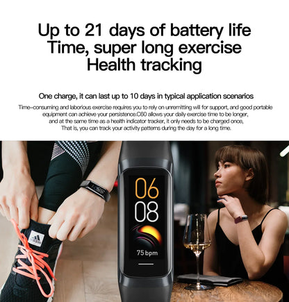 LIGE Amoled Smart Watch Men 2024 Smart Band Women Heart Rate Blood Smartwartch Waterproof Smart Bracelet Sport Fitness Tracker