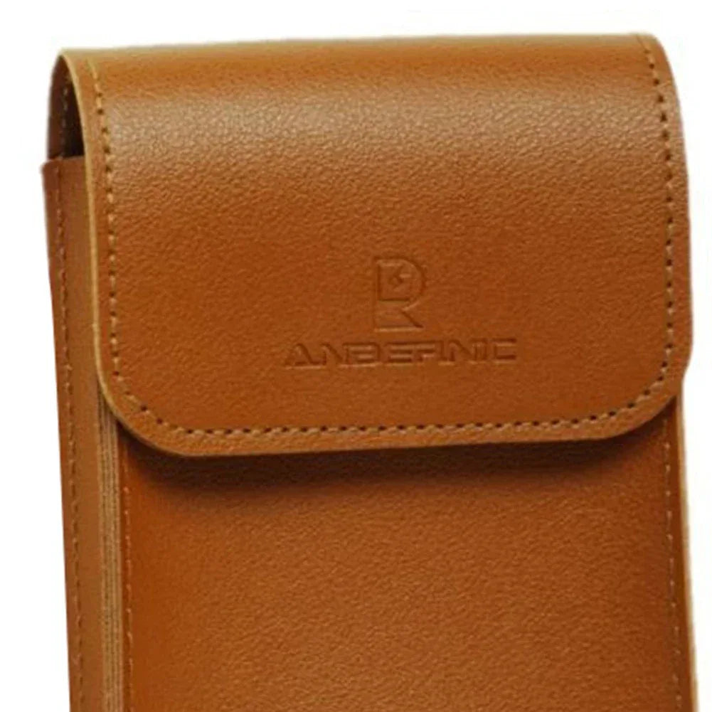 Carrying Case PU Leather Shockproof Portable Storage Bag with Lanyard Protection Case for Anbernic RG34XX Handheld Game Console