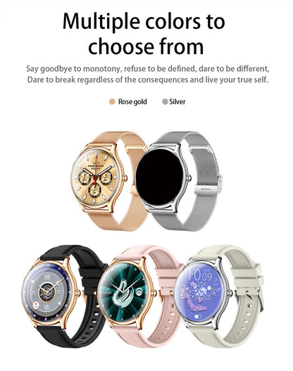 2025 New AMOLED Screen 7.9mm Ultra-thin Women Blue Tooth Call Smart Watch Heart Rate Health Lady Music Sport Fitness Smartwatch