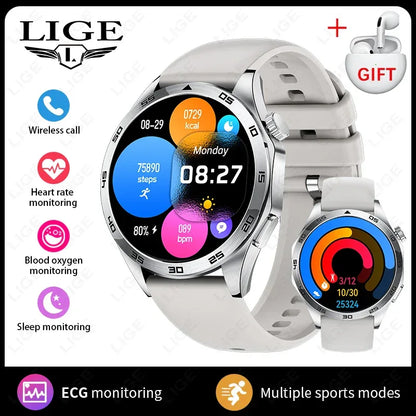 2025 New Blood Pressure Smart Watch Men ECG Monitoring Heart Rate Monitor Women Smartwatch BT Call Fitness Tracker Sport Watches