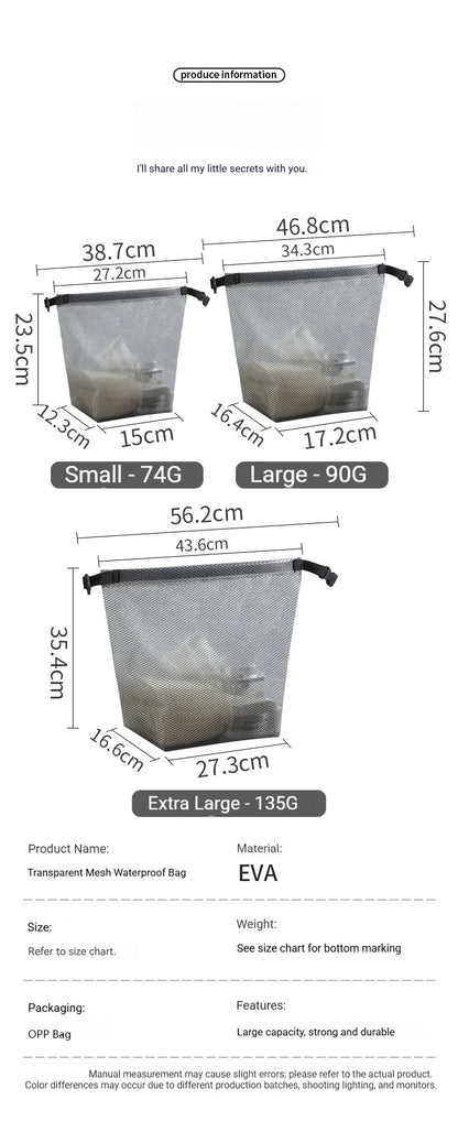 Large Capacity Waterproof Storage Bag Buggy Bag Travel Makeup Portable Storage Bag Outdoor Fitness Clothing Swimming Wash Bag