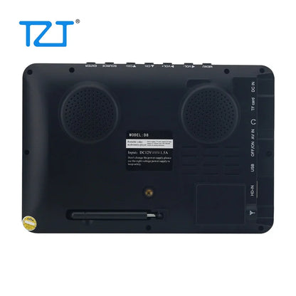 TZT LEADSTAR D8 8-Inch Portable Television Portable Digital TV ATSC DVB-T2 ISDB-T Supports 1080P Video