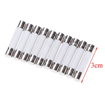 10 Pcs Microwave Ceramic Fuse Electric 20A 250V Home Supplies DIY 6x30mm Wholesale
