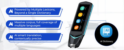 AI Pen Reading Pen for Dyslexia Scan Reader Pen 4 Text to Speech Device Translator Pen Photo Translation OCR 16GB Bluetooth Pen