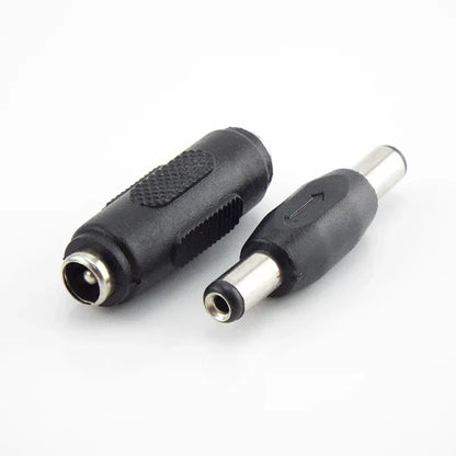 5.5*2.1mm / 5.5x2.1 mm DC double male to male Power Socket Connector CCTV female to   female Panel Mounting Jack Adaptor