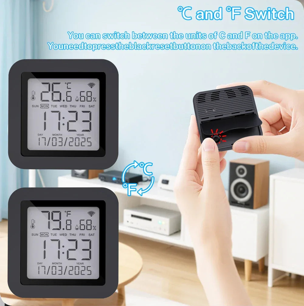 Tuya WiFi IR Remote Control With Temperature Humidity Sensor for Smart Home APP via Smart Life Work with Yandex Alexa