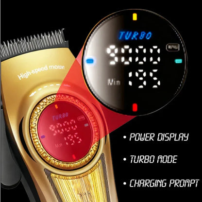 Kemei 1691  Professional Barber Cutting Machines  Rotation Speed Adjustment LED Display Men's Hair Clipper Trimmer