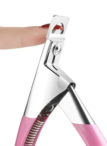 Professional U-Shaped False Nail Cutter, Straight Edge Fake Nail Tip Clipper, Manicure Pliers Nail Capsule Guillotine Tool