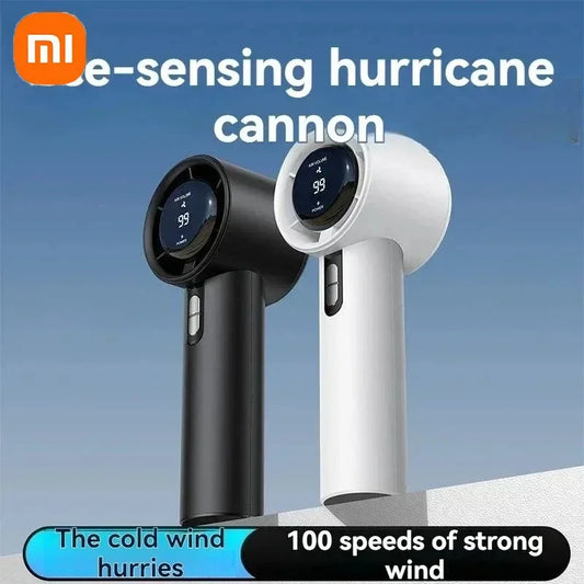 Xiaomi Ultra Quiet 100 Speed Handheld Fan USB Rechargeable Portable Mini Turbo Fan for Office and Travel with LED Indicator