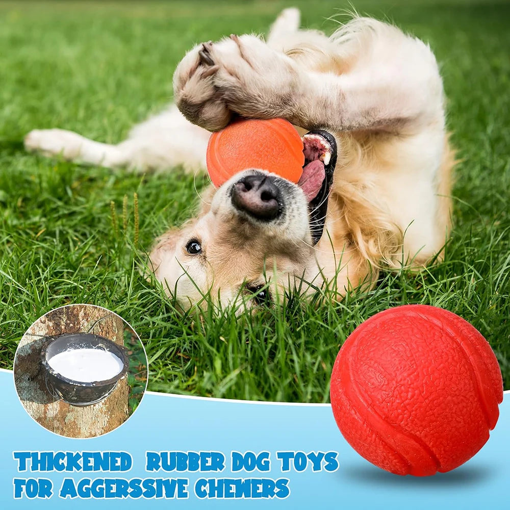 Pet Solid Elastic Toy Ball Cat/Dog Toy Ball 5/6/7CM Rubber Bite Resistant Dog Outdoor Training Tool Pet Teeth Cleaning Supplies