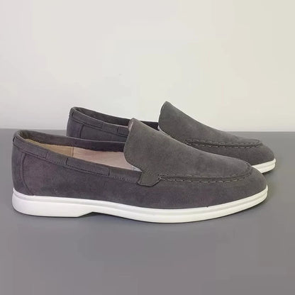 Fashion Classic Suede Leather Loafers Men Casual Shoes Luxury Brand Mens Breathable Slip on Driving Shoes Moccasins