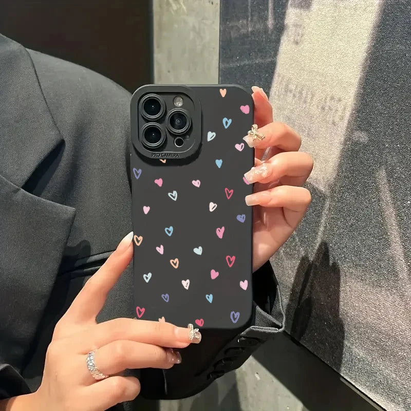 Colorful Small Love Heart Phone Case For Xiaomi Redmi Note 13 12 11 Pro Plus 5G 12S 11S 11 10S Redmi 13C 13 12 4G Silicone Cover