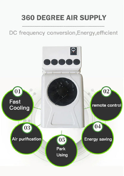 Treeligo Cooling Electric Car Split Air Conditioner 12V Parking Air Conditioning 24V For RV Truck Tractor Camper Van Motorhome
