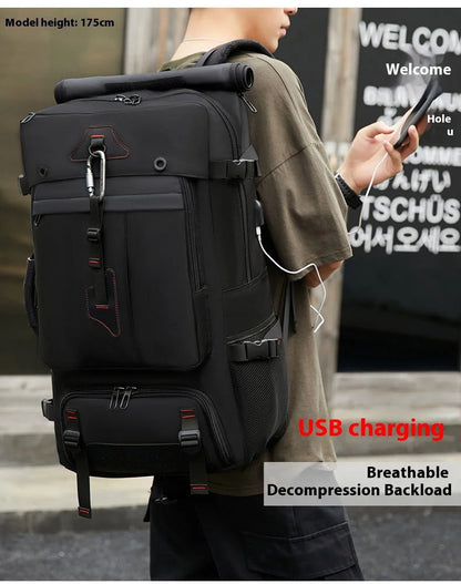 50L 70L Large Capacity Travel Backpack Luggage Sports Training Fitness Independent Shoes Storage Bag Laptop Bags