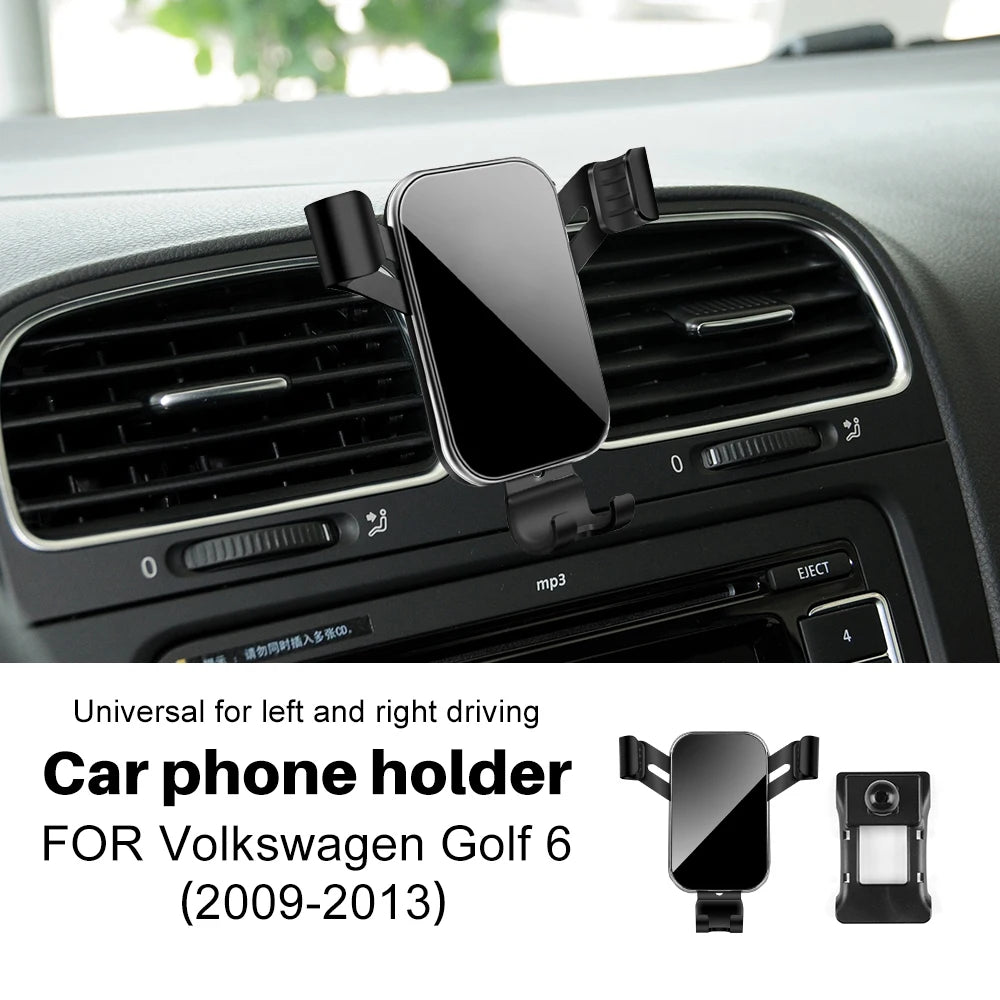 Gravity Car Phone Holder For Volkswagen VW Golf 6 MK6 2009 2010 2011 2012 2013Car Phone Holder Special Fixed Bracket Accessories
