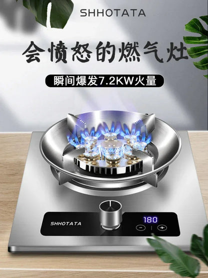 Built-in Kitchens Cookers Home Gas Stove Single Stove Stainless Steel Fierce Fire  Stoves Table Kitchen Household use