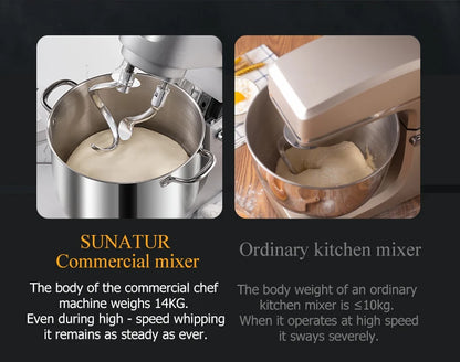 SUNATUR 16L Stand Mixer 2200w electric kitchen blender Commercial Food processor Large capacity Two kneading hooks dough mixer