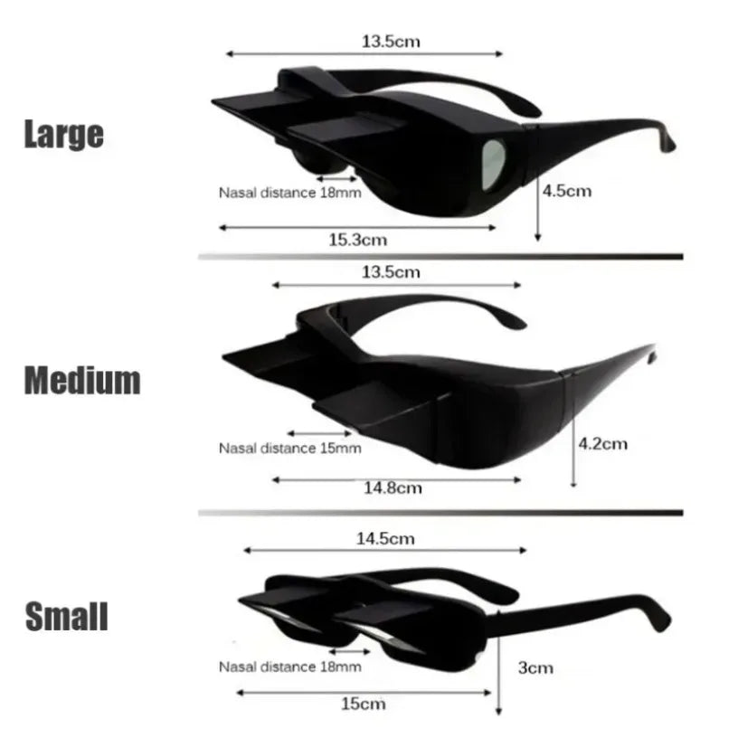 Lazy Eyeglasses Lazy Reading Glasses HD Eyeglasses Prismatic Periscope Eyeglasses for Reading and Watching TV While Lying Down