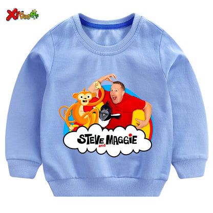 Kids Sweatshirts Steve Maggie Ouctifs Boys Hoodies Sweatshirt Clothing Boy Girl Casual T Shirt Children Pullover Clothes Fashion
