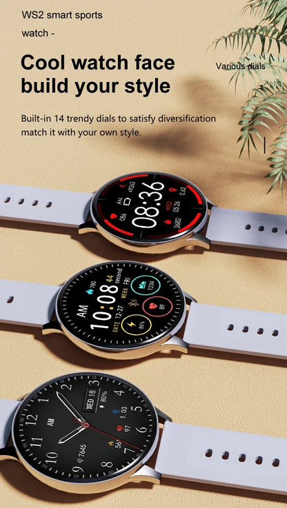 2025 Men Bluetooth Call SmartWatch Heart Rate Blood Pressure Monitor Smartwatch IP67 Waterproof Women Smartwatch For Android IOS