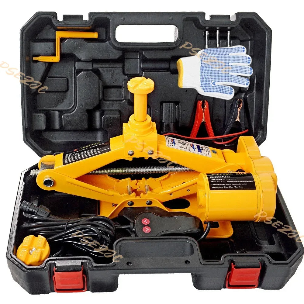 Car Jack 2T/3T12V DC Lifting Tire and Wheel Repair and Replacement Kit SUV Van and Emergency Equipment