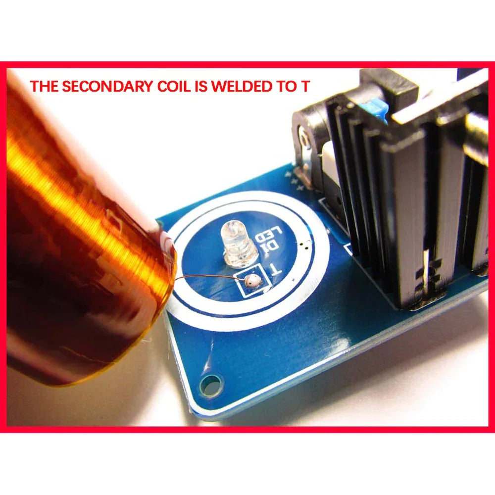 BD243 Mini Tesla Coil Kit Magic Props DIY Parts Empty Lights Technology Diy Electronics BD243C DIY Mini Tesla Coil Module