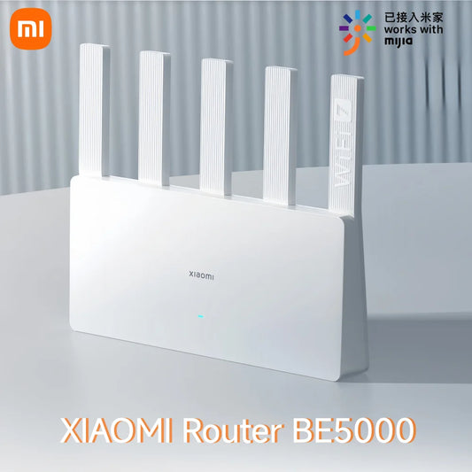 Xiaomi BE5000 Router Wi-Fi 7 Dual-Band Mesh System 2.4/5GHz with 2.5G Port IPTV Support OFDMA Signal Boost for Home or Gaming by PDG ibma