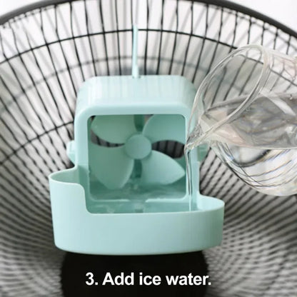 Ventilateur Hanging Add Ice Cup Summer Plastic Mini Fan Portable Fan Cooling Tool DIY Water Tower Cooling Product Home Accessory