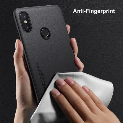 Luxury PU Leather Case For Xiaomi Mi 8 Mi8 Back Cover Matte Silicone Full Protection Phone Case For Xiaomi 8 Xiaomi8 Coque