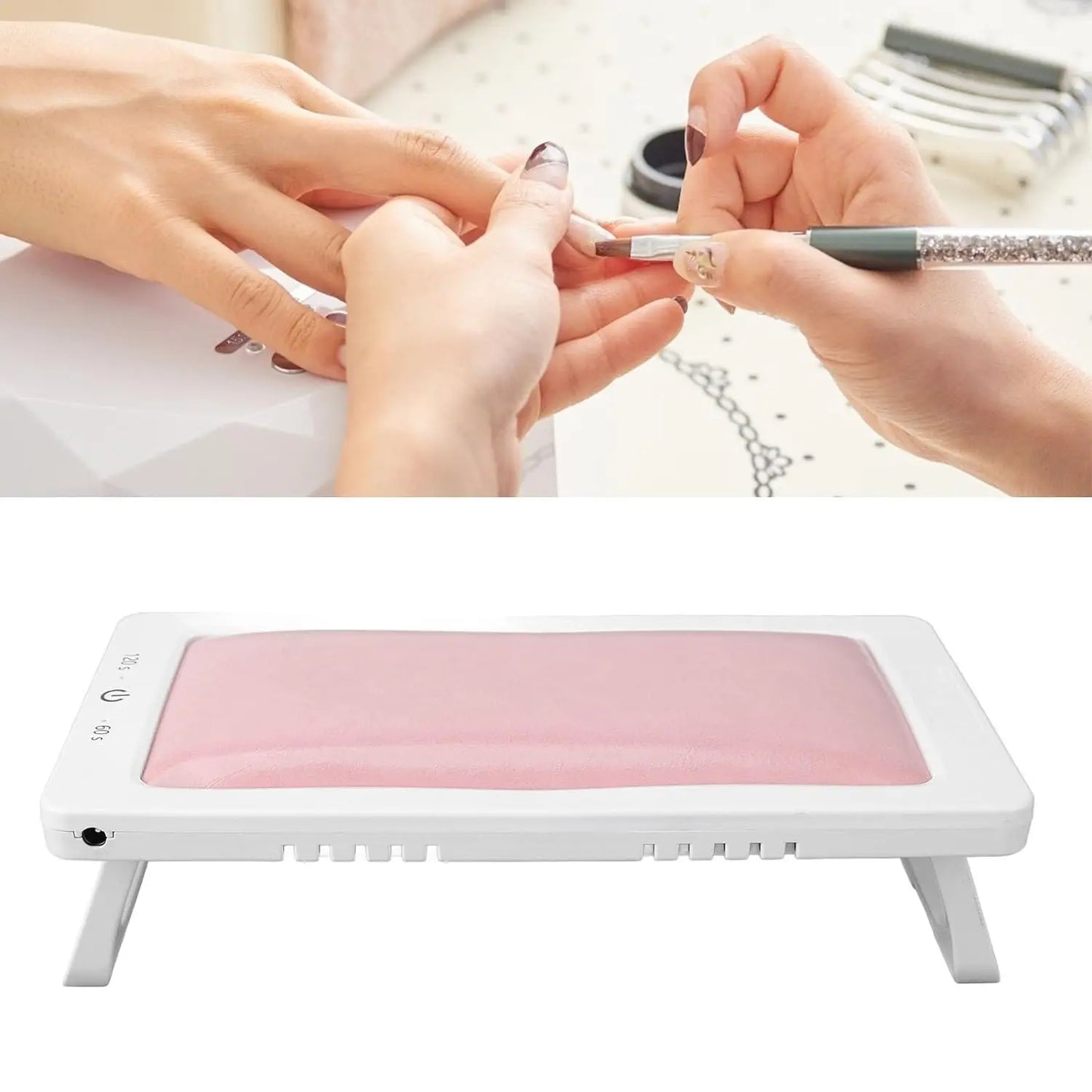LINMANDA UV Led Nail Lamp With Leather Hand Pad Foldable Drying Lamp Home Use Nail Lamp For Drying Polish Varnish With USB Cable