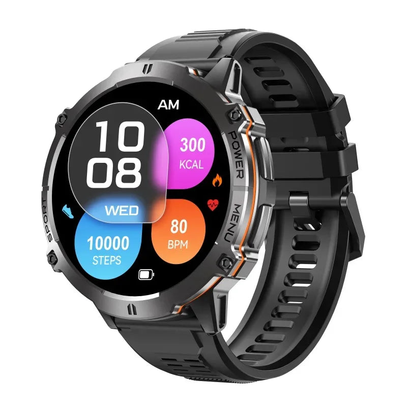 BWSMRIG New Men Smart Watch IP68 Waterproof Bluetooth call  Heart Rate Sleep Monitoring Sport Fitness Smartwatch for Android IOS