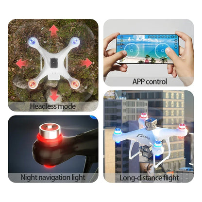 E55 Drone Mini Dual Camera 8K Aerial HD Profesional Remote Control Aircraft GPS Positioning Avoidance Brushless Motor Drone