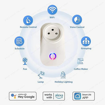16A Israel Plug Tuya Smart Wifi Power Plug Wireless Socket Outlet Work with Alexa Google Home Assistant Smart Life APP