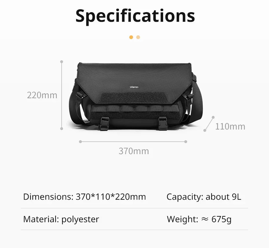 Ulanzi BC08 Sling Bag Photography Shoulder Bag for Tripod Mirrorless Camera Smartphone Tablet Waterproof Bag