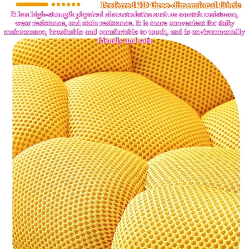 Nordic Sofa Pedal Simple Round Stool Low Ottomans Living Room Sofa Footstool 3D Fabric Creative Leg Footstool Pumpkin Footstools