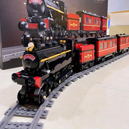 Track electric train city train model puzzle building block toy assemble and insert toy  gift