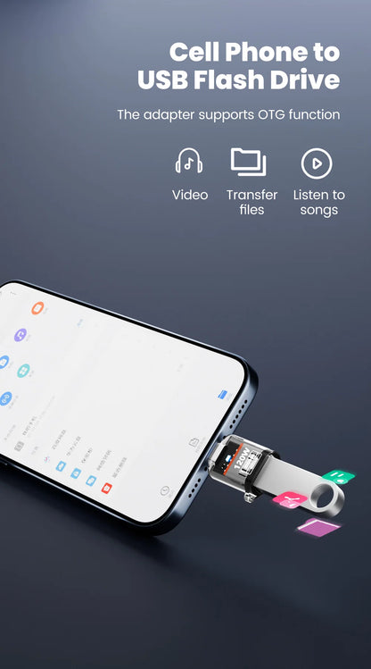Olaf 120W Type C To USB A OTG Adapter USB 3.2 to Type C Fast Charging Connector For iPhone 15 16 Macbook iPad Huawei P60Xiaomi