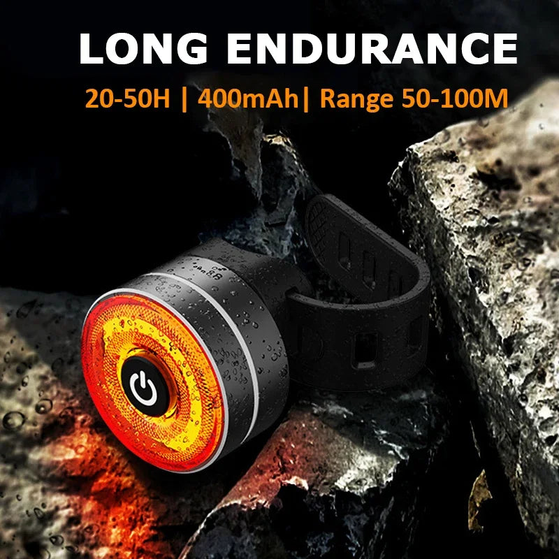 BUCKLOS Bike Rear Light Aluminum Alloy Basic/Sensing Bicycle Taillight Type-C Rechargeable MTB Road Cycling Lamp IPX5 Waterproof