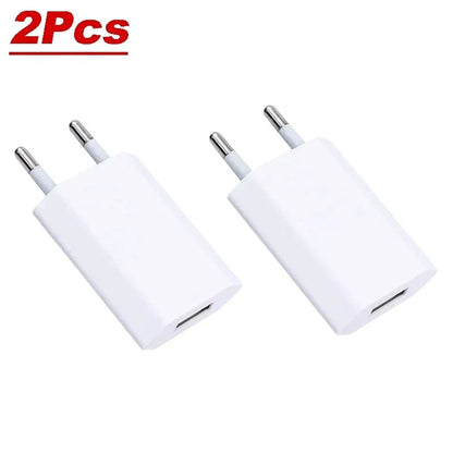 5V/1A Mini EU Plug Charger USB Mobile Phones Charger USB-C Quick Charger Wall Power Adapter Chargers For iPhone Samsung Xiaomi
