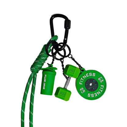 Fitness Keychain Gym Lover Barbell Key chain Weightlifting Keyring Silicone Weight Plate Gym Gifts Workout Gifts Bag Charm Backp